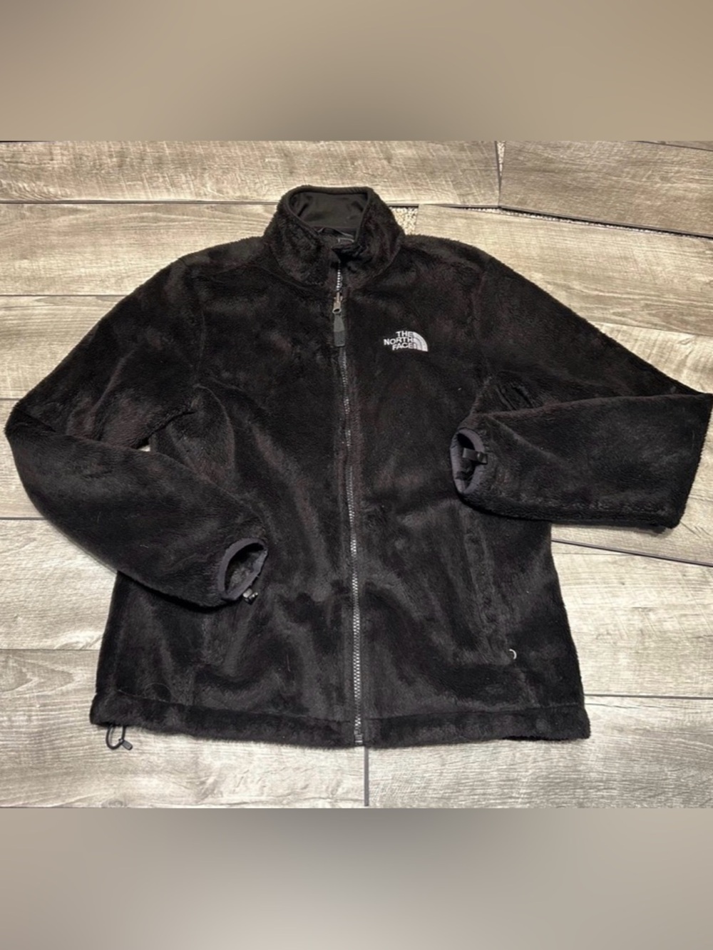 The North Face Women's Osito Black Full-Zip Pile Fuzzy Fleece Jacket Size Medium